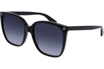 Okulary przeciwsłoneczne Gucci GG0022S 001 Kwadratowe Czarne