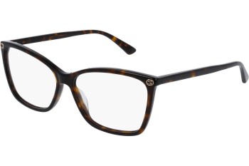 Okulary korekcyjne Gucci GG0025O 002 Kocie oczy Havana