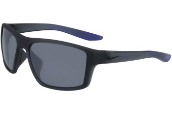 Okulary przeciwsłoneczne Nike Brazen Fury FJ2259 021 Prostokątne Czarne