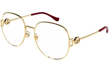 Okulary korekcyjne Gucci GG1208O 001 Okrągłe Złote