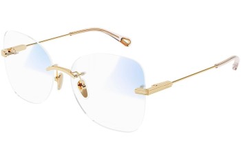 Sunglasses Chloe CH0136S 001 blue-light [non-prescription] Quadratisch Gold