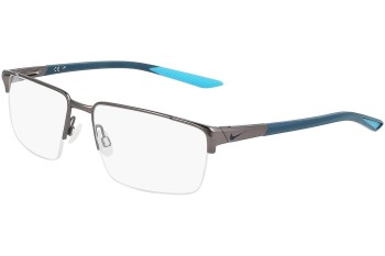 Okulary korekcyjne Nike 8054 074 Prostokątne Srebrne