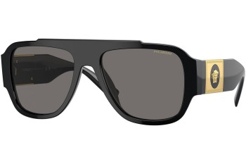 Okulary przeciwsłoneczne Versace Macy'S Aviator VE4436U GB1/81 Polarized Flat Top Czarne