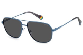 Okulary przeciwsłoneczne Polaroid PLD6195/S/X FLL/M9 Polarized Pilotki (Aviator) Niebieskie