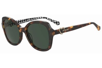 Okulary przeciwsłoneczne Love Moschino MOL059/S 05L/QT Kocie oczy Havana