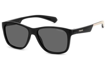 Ochelari de soare Polaroid Junior PLD8052/S 9HT/M9 Polarized Pătrați Negri