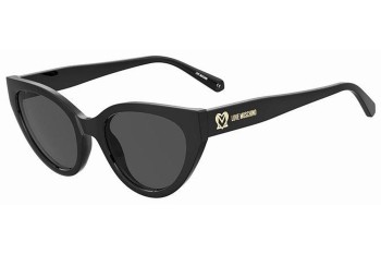 Okulary przeciwsłoneczne Love Moschino MOL064/S 807/IR Kocie oczy Czarne