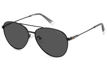 Okulary przeciwsłoneczne Polaroid PLD4142/G/S/X 807/M9 Polarized Pilotki (Aviator) Czarne