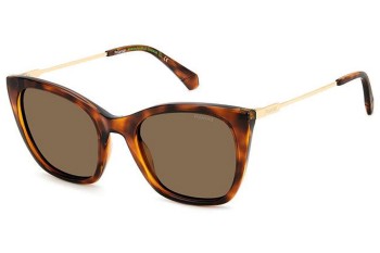 Ochelari de soare Polaroid PLD4144/S/X 086/SP Polarized Cat Eye Havana