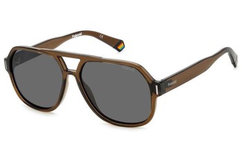 Слънчеви очила Polaroid PLD6193/S 09Q/M9 Polarized Пилотни Кафява