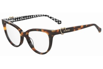 Okulary korekcyjne Love Moschino MOL609 05L Kocie oczy Havana