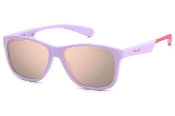 Zonnebril Polaroid Junior PLD8052/S QCK/JQ Polarized Vierkant Paars