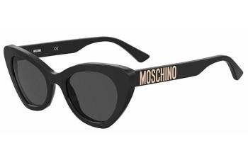 Okulary przeciwsłoneczne Moschino MOS147/S 807/IR Kocie oczy Czarne