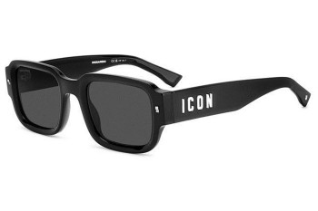 Okulary przeciwsłoneczne Dsquared2 ICON0009/S 807/IR Prostokątne Czarne