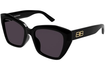 Okulary przeciwsłoneczne Balenciaga BB0273SA 001 Kwadratowe Czarne Okulary przeciwsłoneczne Balenciaga BB0273SA 001 Kwadratowe Czarne