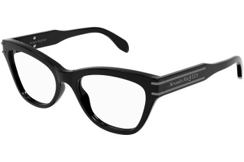 Brillen Alexander McQueen AM0401O 001 Ronde Zwart