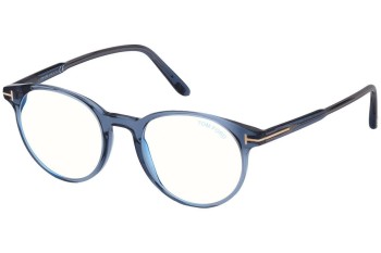 Okulary korekcyjne Tom Ford FT5695-B 090 Okrągłe Niebieskie