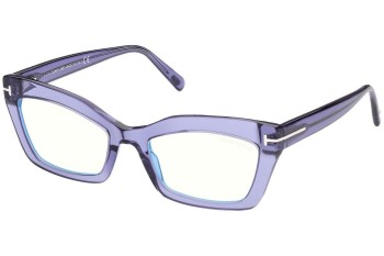 Okulary korekcyjne Tom Ford FT5766-B 078 Kocie oczy Fioletowe