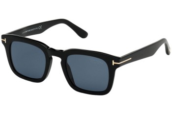 Solbriller Tom Ford Dax FT0751 01V Polarized Firkantet Sort