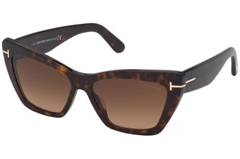 Solbriller Tom Ford Wyatt FT0871 52F Cat Eye Havana