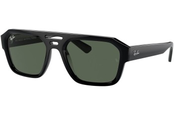 Okulary przeciwsłoneczne Ray-Ban Corrigan RB4397 667771 Flat Top Czarne