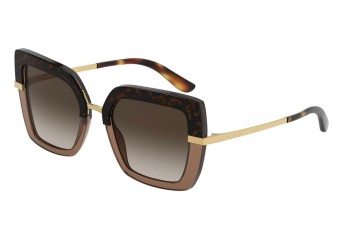 Okulary przeciwsłoneczne Dolce & Gabbana DG4373 325613 Kwadratowe Havana