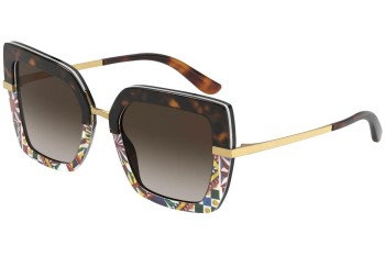 Okulary przeciwsłoneczne Dolce & Gabbana DG4373 327813 Kwadratowe Havana