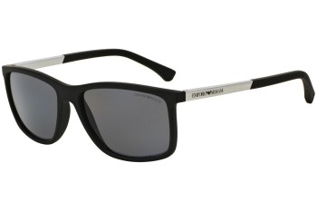 Слънчеви очила Emporio Armani EA4058 506381 Polarized Квадратни Черна