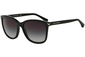 Okulary przeciwsłoneczne Emporio Armani EA4060 50178G Kwadratowe Czarne