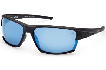 Okulary przeciwsłoneczne Timberland TB9308 02D Polarized Prostokątne Czarne