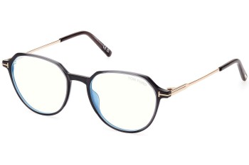 Okulary korekcyjne Tom Ford FT5875-B 020 Okrągłe Czarne