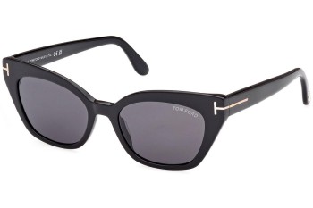 Okulary przeciwsłoneczne Tom Ford FT1031 01A Kocie oczy Czarne