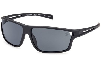 Okulary przeciwsłoneczne Timberland TB9307 02D Polarized Prostokątne Czarne