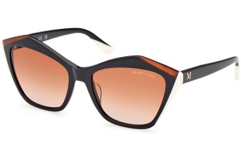 Okulary przeciwsłoneczne Marciano GM0832 05F Kocie oczy Czarne