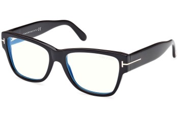 Okulary korekcyjne Tom Ford FT5878-B 001 Kwadratowe Czarne