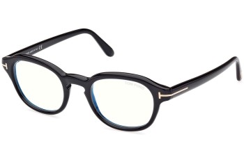 Okulary korekcyjne Tom Ford FT5871-B 001 Okrągłe Czarne