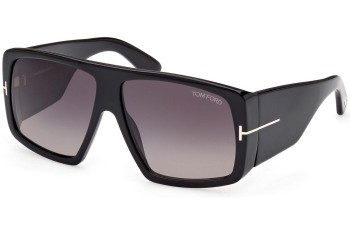 Okulary przeciwsłoneczne Tom Ford FT1036 01B Kwadratowe Czarne