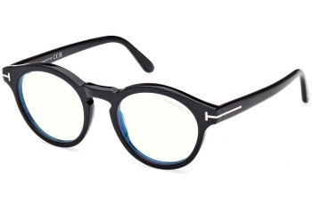 Okulary korekcyjne Tom Ford FT5887-B 001 Okrągłe Czarne