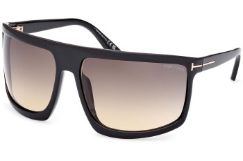 Okulary przeciwsłoneczne Tom Ford Clint 2 FT1066 01B Flat Top Czarne