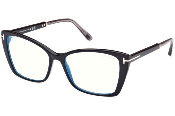 Okulary korekcyjne Tom Ford FT5893-B 001 Kocie oczy Czarne