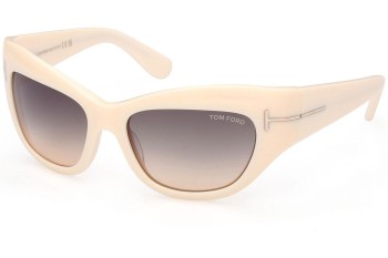 Solbriller Tom Ford Brianna FT1065 25B Cat Eye Beige