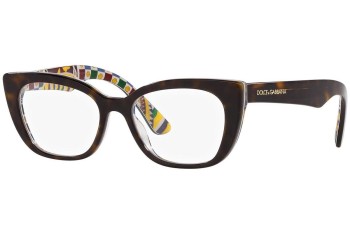 Okulary korekcyjne Dolce & Gabbana DX3357 3217 Kocie oczy Havana