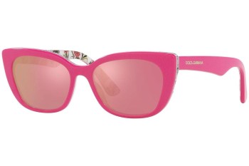 Okulary przeciwsłoneczne Dolce & Gabbana DX4427 3207/Z Kocie oczy Różowe