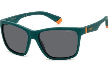 Ochelari de soare Polaroid Junior PLD8057/S DLD/M9 Polarized Pătrați Verzi