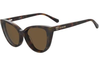 Okulary korekcyjne Love Moschino MOL066/CS 05L/70 Kocie oczy Havana