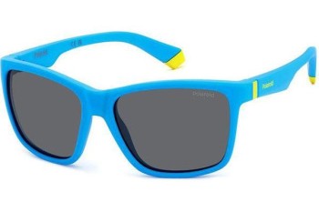 Zonnebril Polaroid Junior PLD8057/S FLL/M9 Polarized Vierkant Blauw