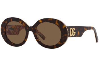 Okulary przeciwsłoneczne Dolce & Gabbana DG4448 321773 Owalne Havana