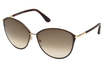 Okulary przeciwsłoneczne Tom Ford Penelope FT0320 28F Kocie oczy Brązowe