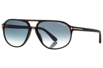 Okulary przeciwsłoneczne Tom Ford Jacob FT0447 01P Pilotki (Aviator) Czarne