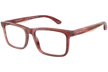 Brillen Emporio Armani EA3227 6053 Rechthoekige Rood